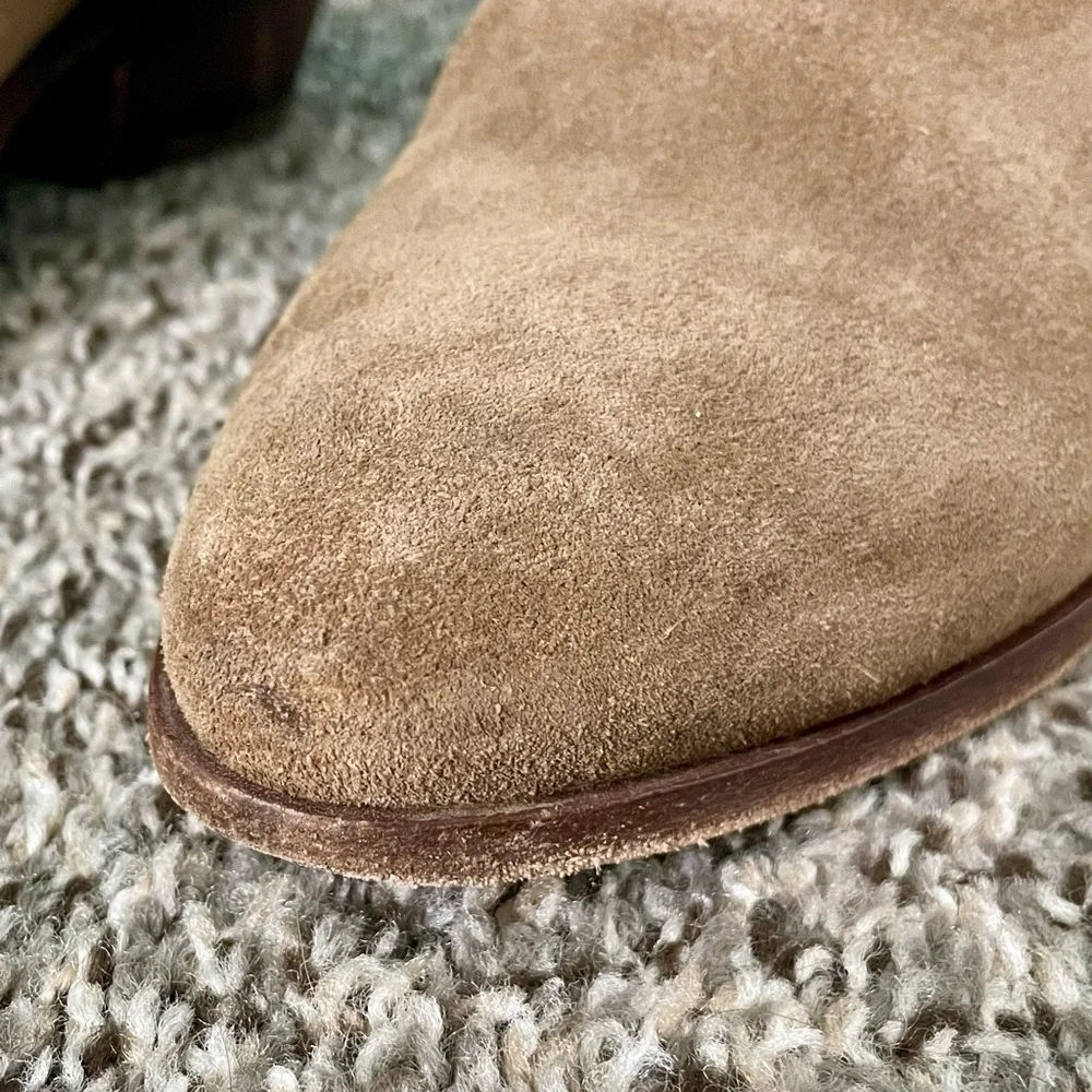 Thursday Boot Company Duchess Caramel Brown Suede Ankle Boots Booties Size 9